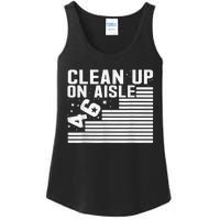 Clean Up On Aisle 46 Impeach Biden Sarcastic AntiBiden 8646 Ladies Essential Tank