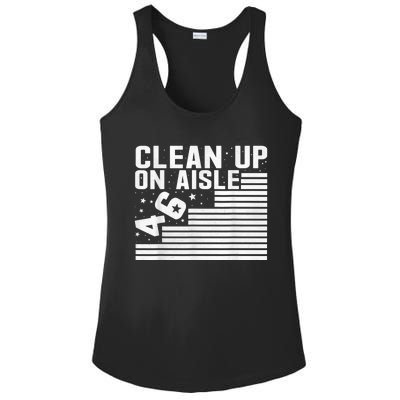 Clean Up On Aisle 46 Impeach Biden Sarcastic AntiBiden 8646 Ladies PosiCharge Competitor Racerback Tank