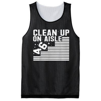 Clean Up On Aisle 46 Impeach Biden Sarcastic AntiBiden 8646 Mesh Reversible Basketball Jersey Tank