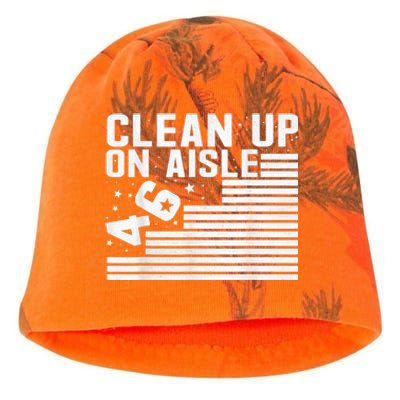 Clean Up On Aisle 46 Impeach Biden Sarcastic AntiBiden 8646 Kati - Camo Knit Beanie