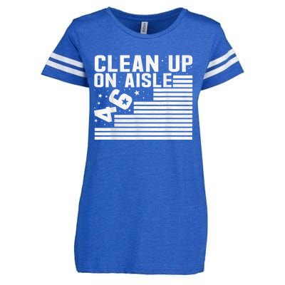 Clean Up On Aisle 46 Impeach Biden Sarcastic AntiBiden 8646 Enza Ladies Jersey Football T-Shirt