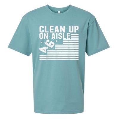 Clean Up On Aisle 46 Impeach Biden Sarcastic AntiBiden 8646 Sueded Cloud Jersey T-Shirt