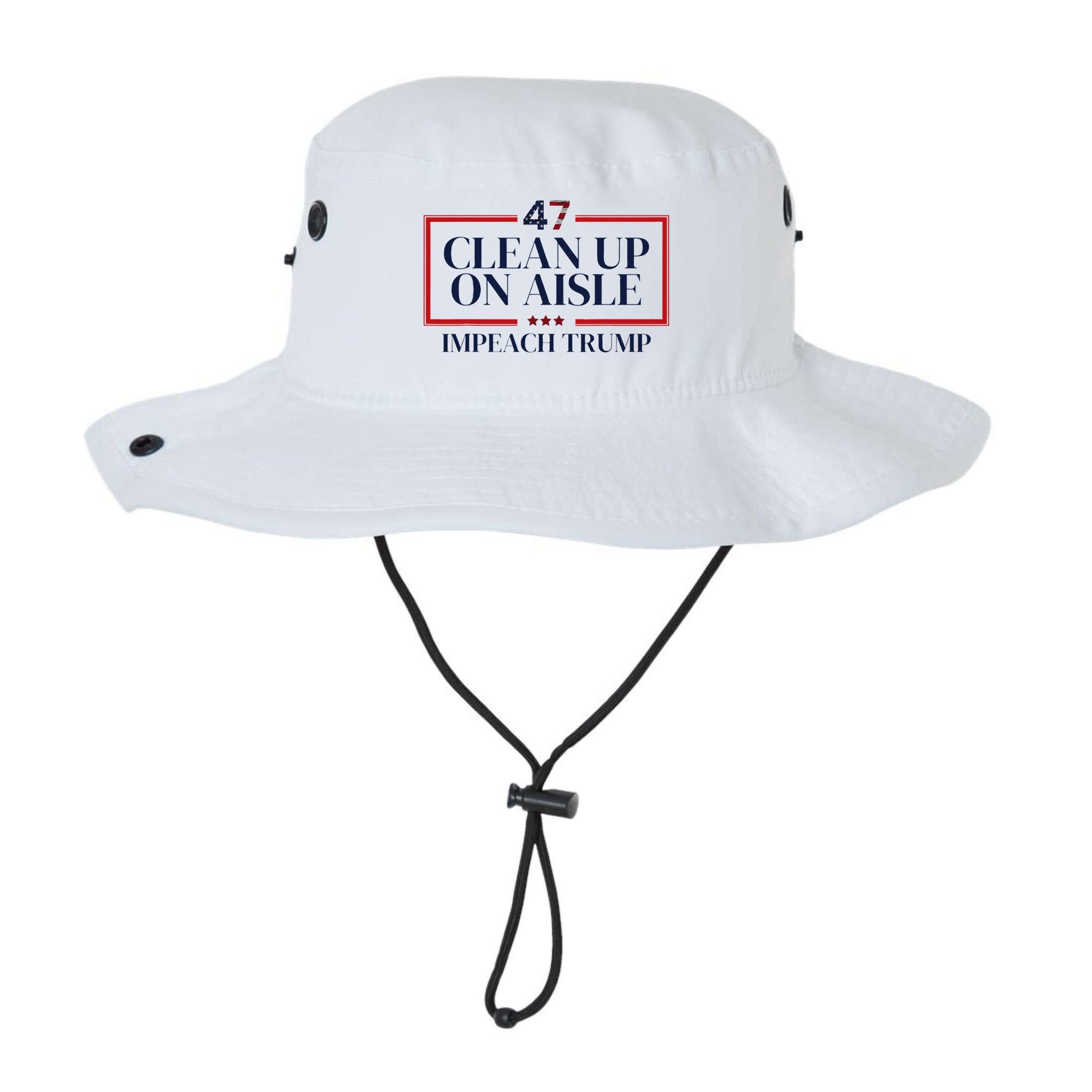 Clean Up On Aisle 47 Funny Impeach Trump Anti Trump 47 Bucket Hat