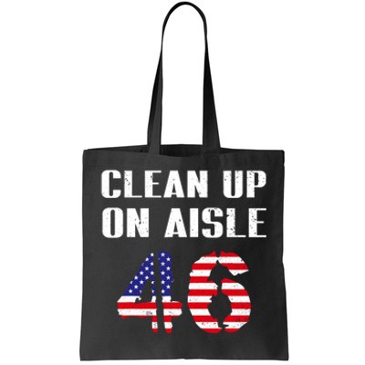 CLEAN UP ON AISLE 46 IMPEACH BIDEN 8646 VINTAGE US FLAG Tote Bag