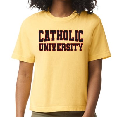 Catholic U.N.I.V.E.R.S.I.T.Y Of America Comfort Colors Boxy T-Shirt