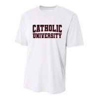 Catholic U.N.I.V.E.R.S.I.T.Y Of America Youth Performance Sprint T-Shirt