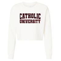 Catholic U.N.I.V.E.R.S.I.T.Y Of America Cropped Pullover Crew