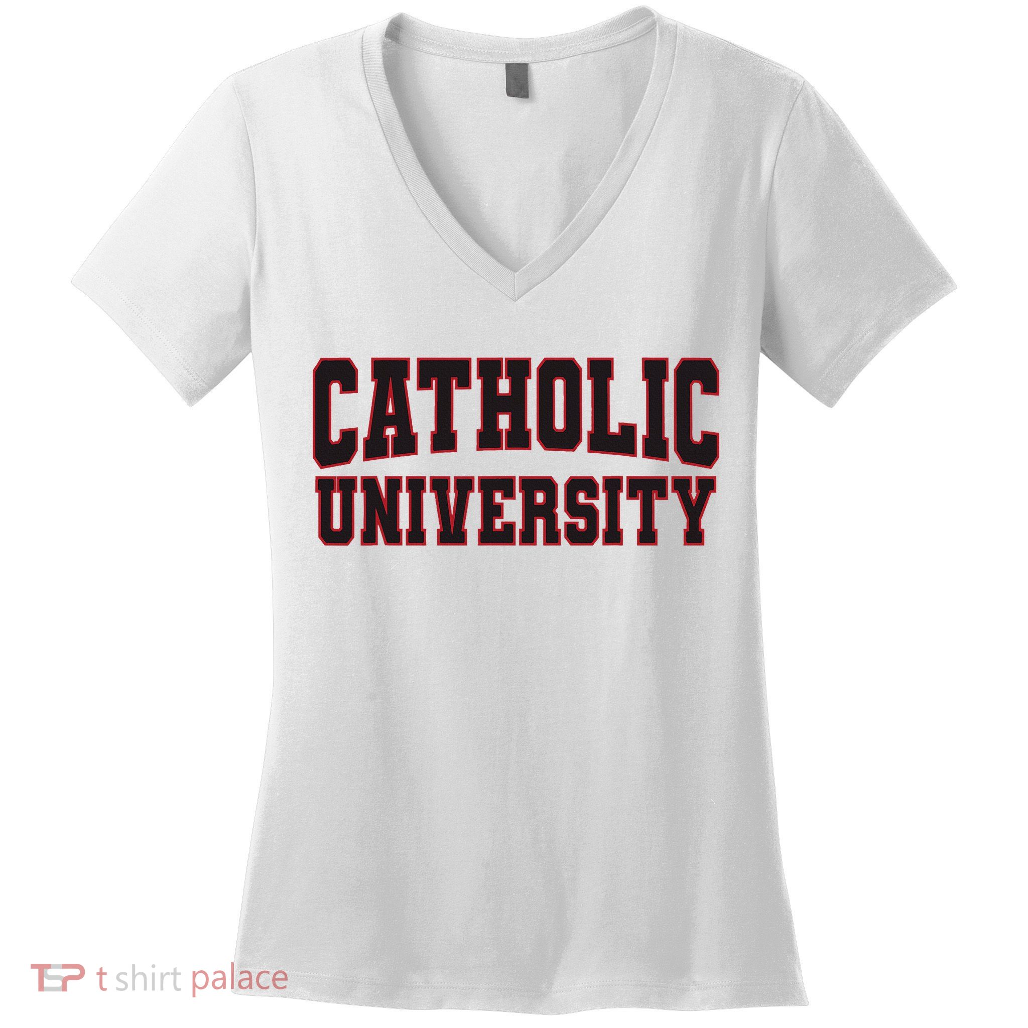 Catholic U.N.I.V.E.R.S.I.T.Y Of America Women's V-Neck T-Shirt