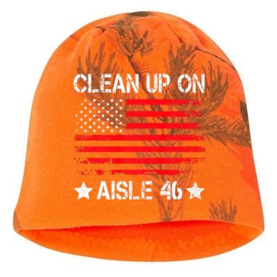 CLEAN UP ON AISLE 46 IMPEACH BIDEN 86 46 VINTAGE US FLAG Kati - Camo Knit Beanie