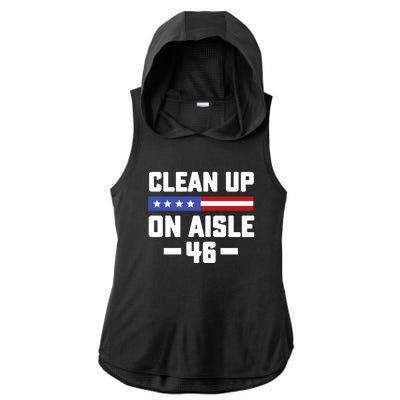 Clean Up On Aisle 46 Ladies PosiCharge Tri-Blend Wicking Draft Hoodie Tank