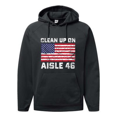 Clean Up On Aisle 46 Shirt Performance Fleece Hoodie