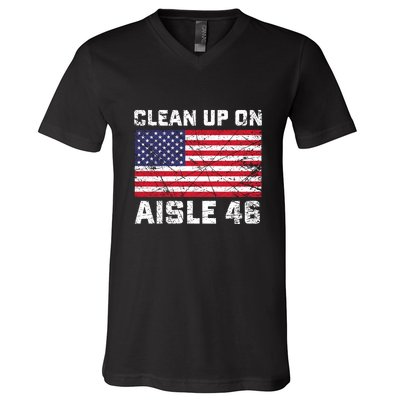 Clean Up On Aisle 46 Shirt V-Neck T-Shirt