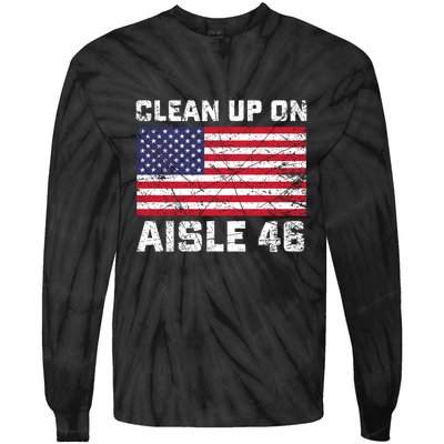 Clean Up On Aisle 46 Shirt Tie-Dye Long Sleeve Shirt