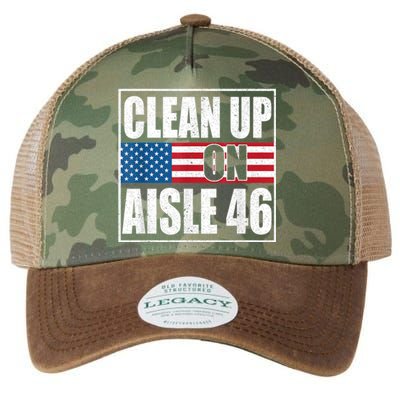 Clean Up On Aisle 46 American Flag Legacy Tie Dye Trucker Hat