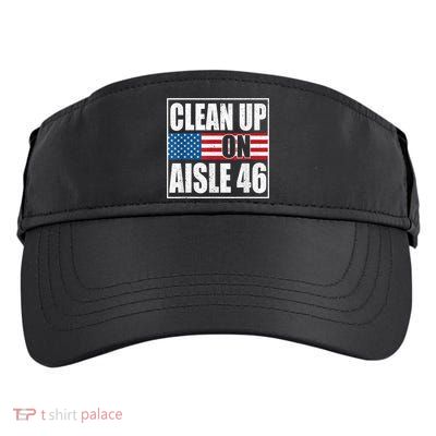 Clean Up On Aisle 46 American Flag Adult Drive Performance Visor