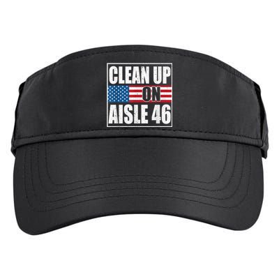 Clean Up On Aisle 46 American Flag Adult Drive Performance Visor