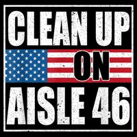 Clean Up On Aisle 46 American Flag Cropped Pullover Crew