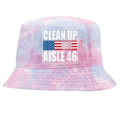 Clean Up On Aisle 46 American Flag Tie-Dyed Bucket Hat