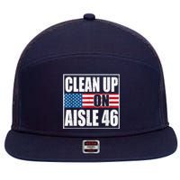 Clean Up On Aisle 46 American Flag 7 Panel Mesh Trucker Snapback Hat