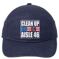 Clean Up On Aisle 46 American Flag 7-Panel Snapback Hat