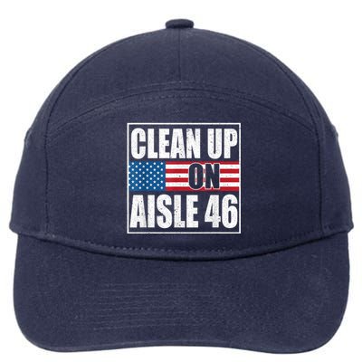 Clean Up On Aisle 46 American Flag 7-Panel Snapback Hat