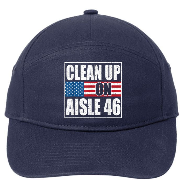 Clean Up On Aisle 46 American Flag 7-Panel Snapback Hat