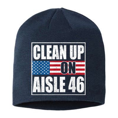 Clean Up On Aisle 46 American Flag Sustainable Beanie