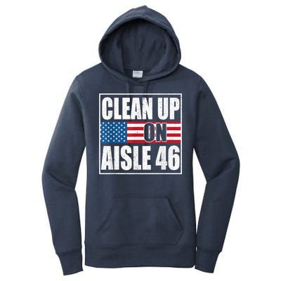 Clean Up On Aisle 46 American Flag Women's Pullover Hoodie
