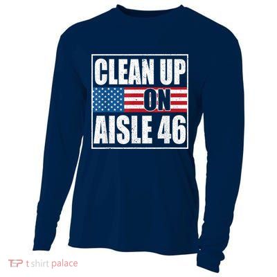 Clean Up On Aisle 46 American Flag Cooling Performance Long Sleeve Crew
