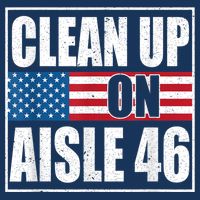 Clean Up On Aisle 46 American Flag Youth Performance Sprint T-Shirt