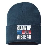 Clean Up On Aisle 46 American Flag Sustainable Knit Beanie