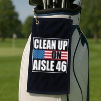 Clean Up On Aisle 46 American Flag Golf Towel