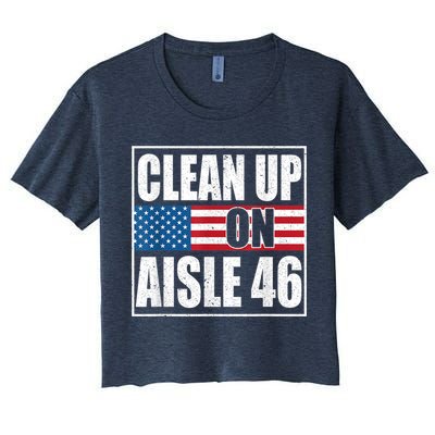 Clean Up On Aisle 46 American Flag Crop Top