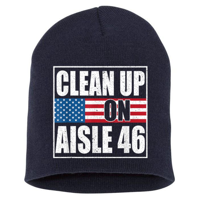 Clean Up On Aisle 46 American Flag Short Acrylic Beanie