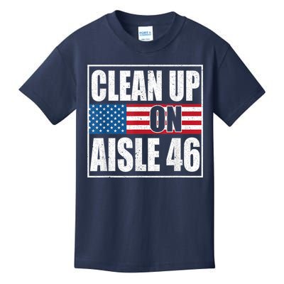 Clean Up On Aisle 46 American Flag Kids T-Shirt