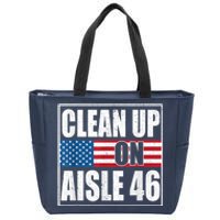 Clean Up On Aisle 46 American Flag Zip Tote Bag