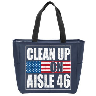 Clean Up On Aisle 46 American Flag Zip Tote Bag