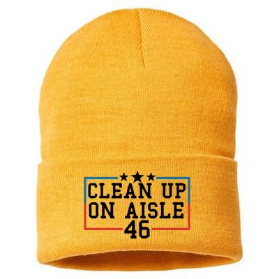 Clean Up On Aisle 46 Anti Biden Sustainable Knit Beanie