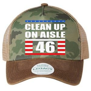 Clean Up On Aisle 46 Impeach Biden 8646 Resign Legacy Tie Dye Trucker Hat