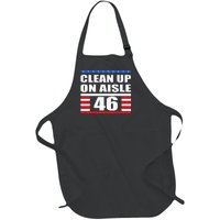 Clean Up On Aisle 46 Impeach Biden 8646 Resign Full-Length Apron With Pockets