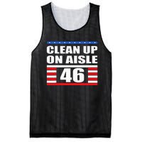 Clean Up On Aisle 46 Impeach Biden 8646 Resign Mesh Reversible Basketball Jersey Tank