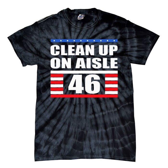 Clean Up On Aisle 46 Impeach Biden 8646 Resign Tie-Dye T-Shirt