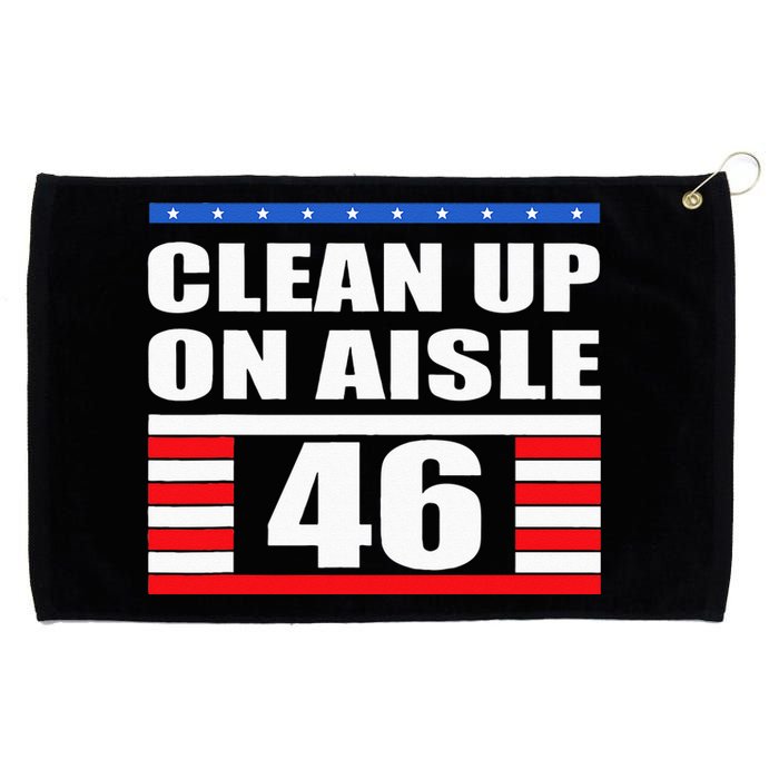 Clean Up On Aisle 46 Impeach Biden 8646 Resign Grommeted Golf Towel