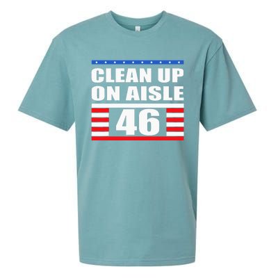 Clean Up On Aisle 46 Impeach Biden 8646 Resign Sueded Cloud Jersey T-Shirt