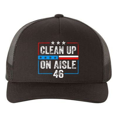 Clean Up On Aisle 46 Impeach Biden Political US America Flag  Yupoong Adult 5-Panel Trucker Hat