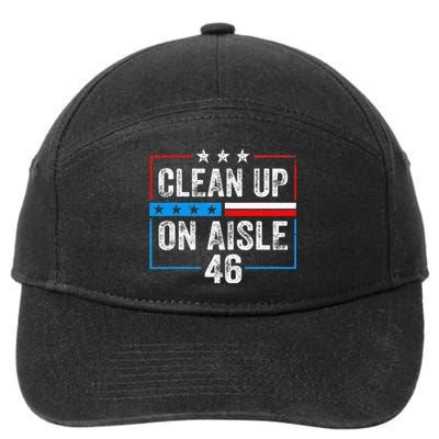 Clean Up On Aisle 46 Impeach Biden Political US America Flag  7-Panel Snapback Hat