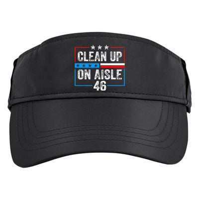 Clean Up On Aisle 46 Impeach Biden Political US America Flag  Adult Drive Performance Visor