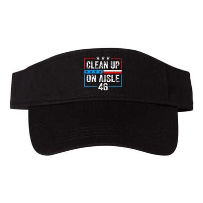 Clean Up On Aisle 46 Impeach Biden Political US America Flag  Valucap Bio-Washed Visor