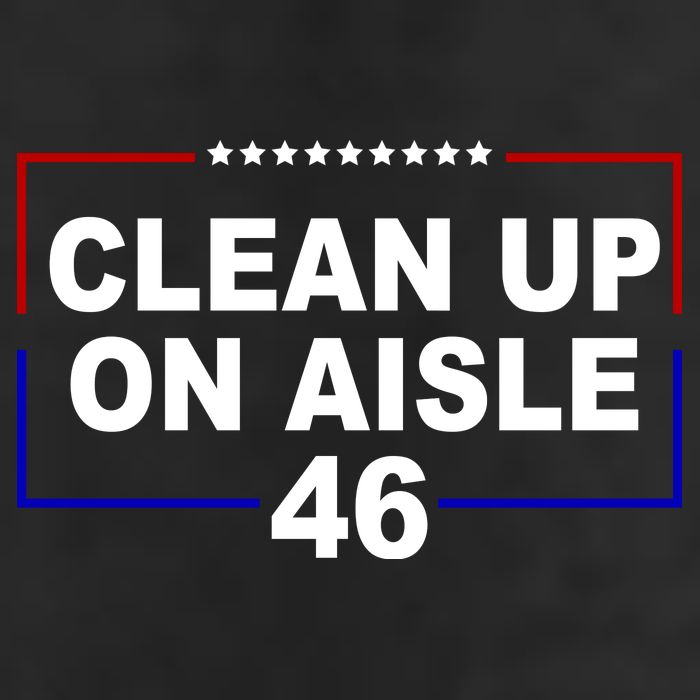 Clean Up On Aisle 46 Anti Biden 7 Panel Mesh Trucker Snapback Hat