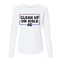 Clean Up On Aisle 46 Anti Biden Womens Cotton Relaxed Long Sleeve T-Shirt